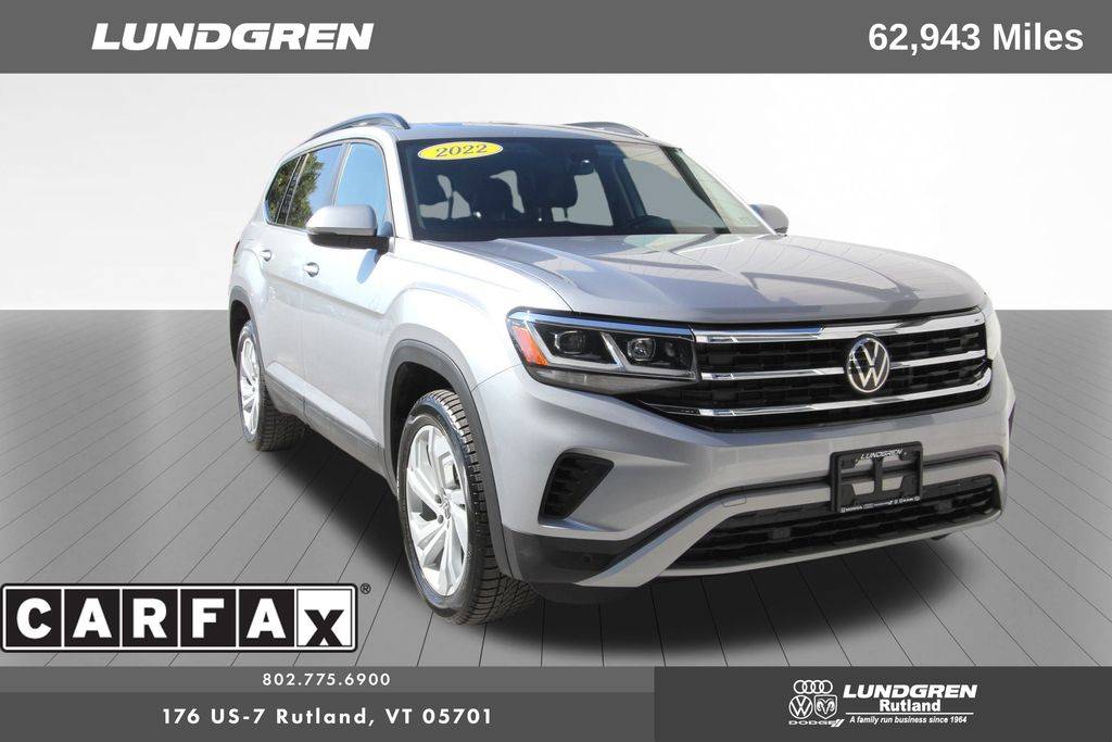 2022 Volkswagen Atlas SE with Technology — SUV — 62,943 mi — Rutland, VT