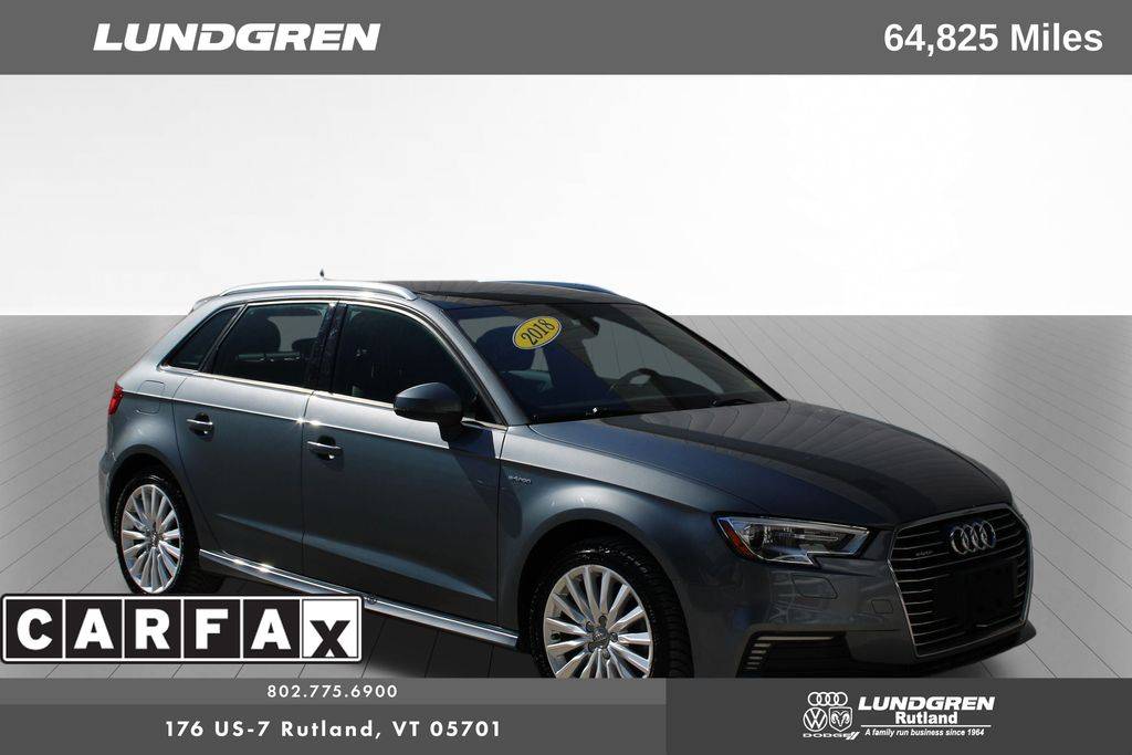 2018 Audi A3 e-tron Premium — Hatchback — 64,825 mi — Rutland, VT