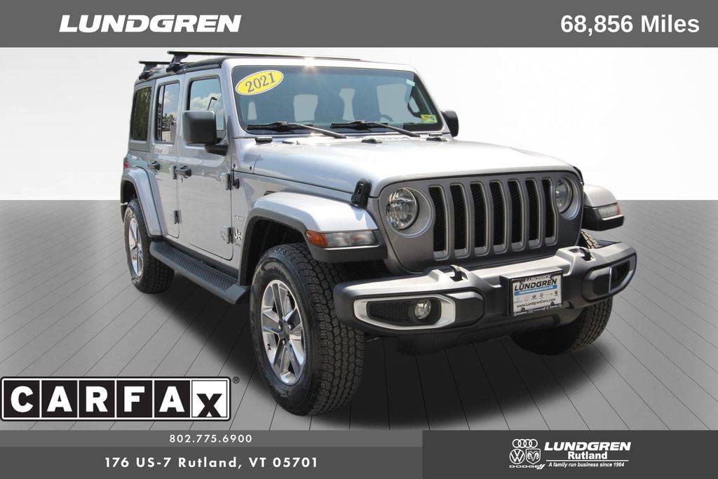 2021 Jeep Wrangler Sahara — SUV — 68,856 mi — Rutland, VT