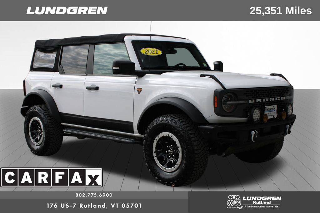 2021 Ford Bronco Badlands — SUV — 25,351 mi — Rutland, VT