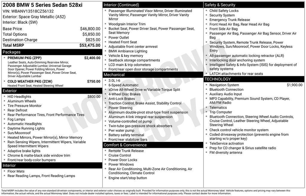 2008 BMW 5 Series 528xi