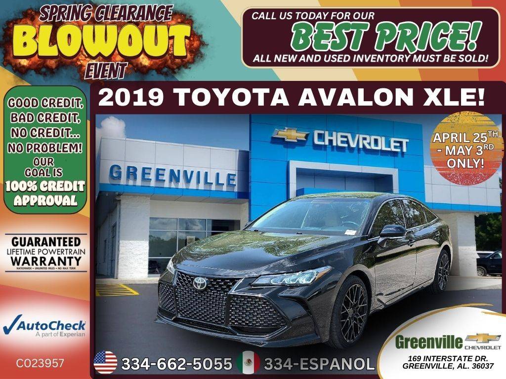 2019 Toyota Avalon XLE — Sedan — 64,649 mi — Greenville, AL