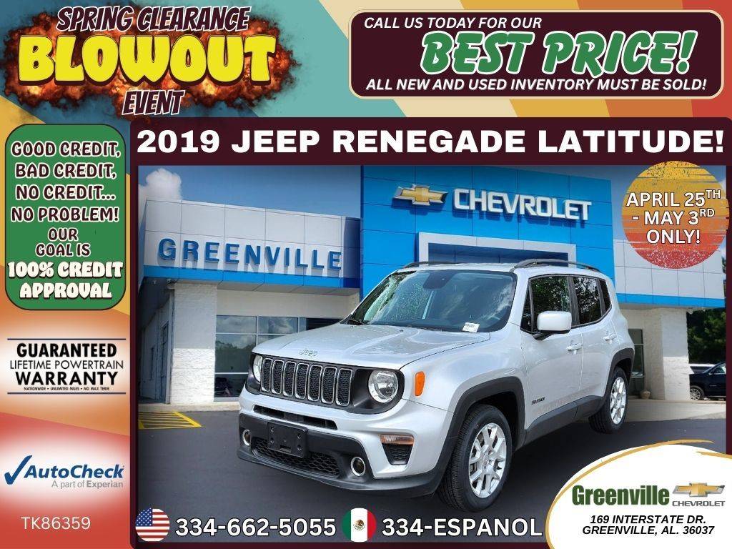 2019 Jeep Renegade Latitude — SUV — 60,570 mi — Greenville, AL