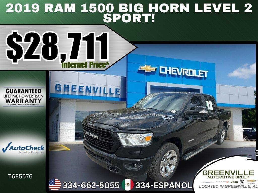 2019 Ram 1500 Big Horn/Lone Star — Pickup Truck — 67,483 mi — Greenville, AL