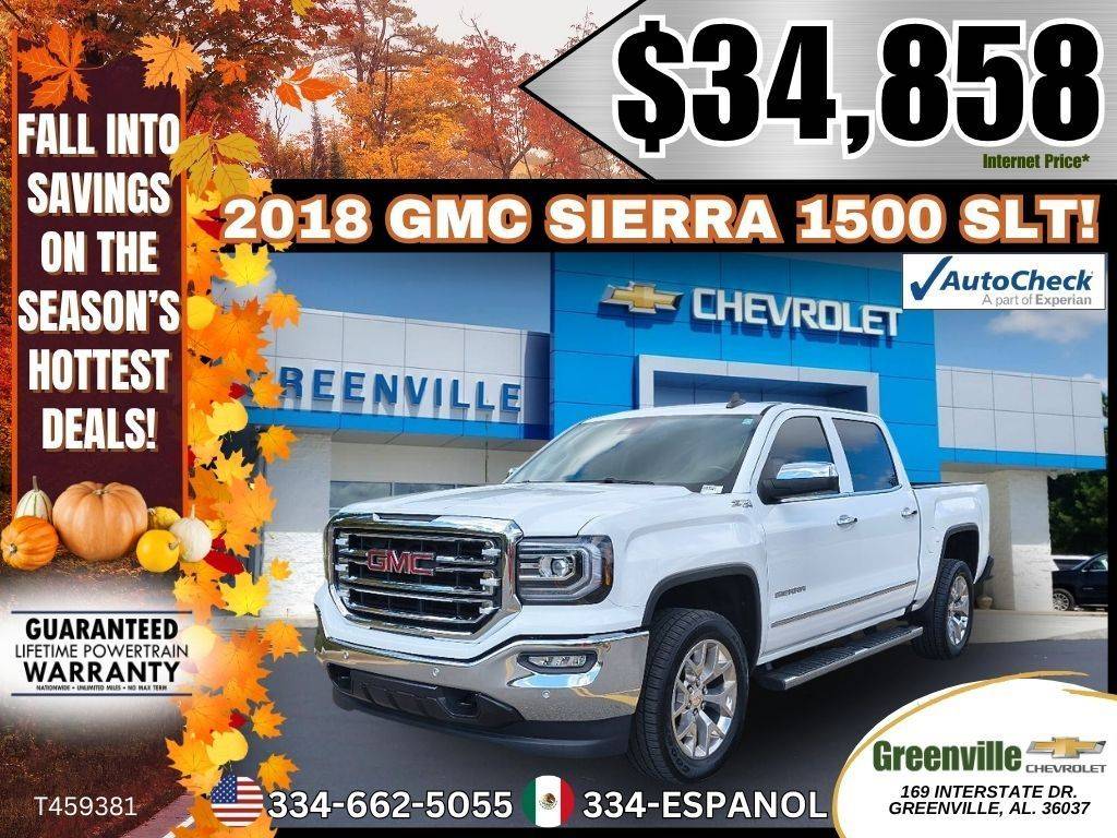 2018 GMC Sierra 1500 SLT — Pickup Truck — 63,550 mi — Greenville, AL