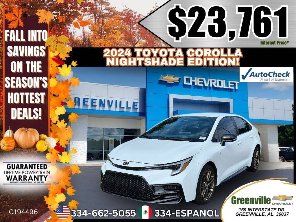 2024 Toyota Corolla Nightshade Edition — Sedan — 19,217 mi — Greenville, AL