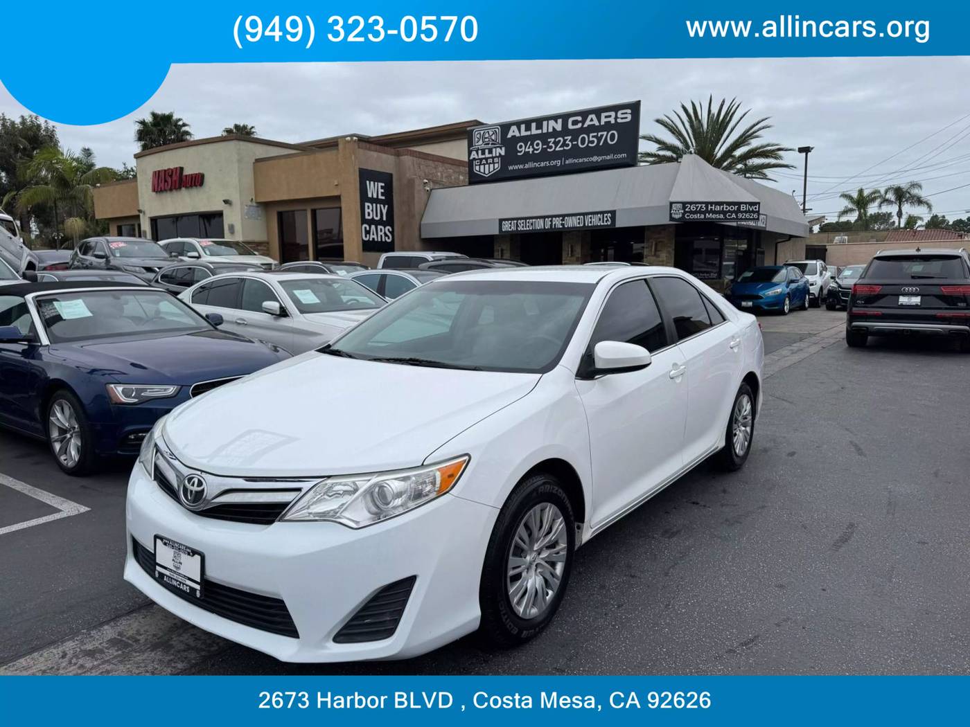 2013 Toyota Camry L — Sedan — 74,845 mi — Costa Mesa, CA