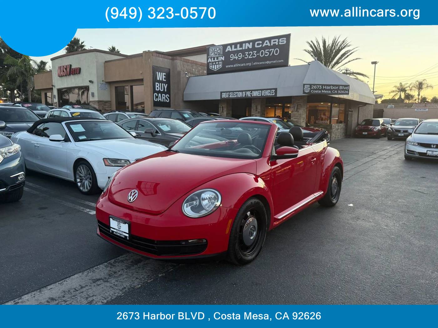 2015 Volkswagen Beetle 1.8T Classic — Convertible — 106,033 mi — Costa Mesa, CA