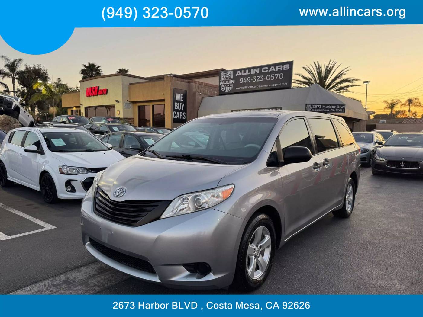 2011 Toyota Sienna LE — Minivan — 85,717 mi — Costa Mesa, CA