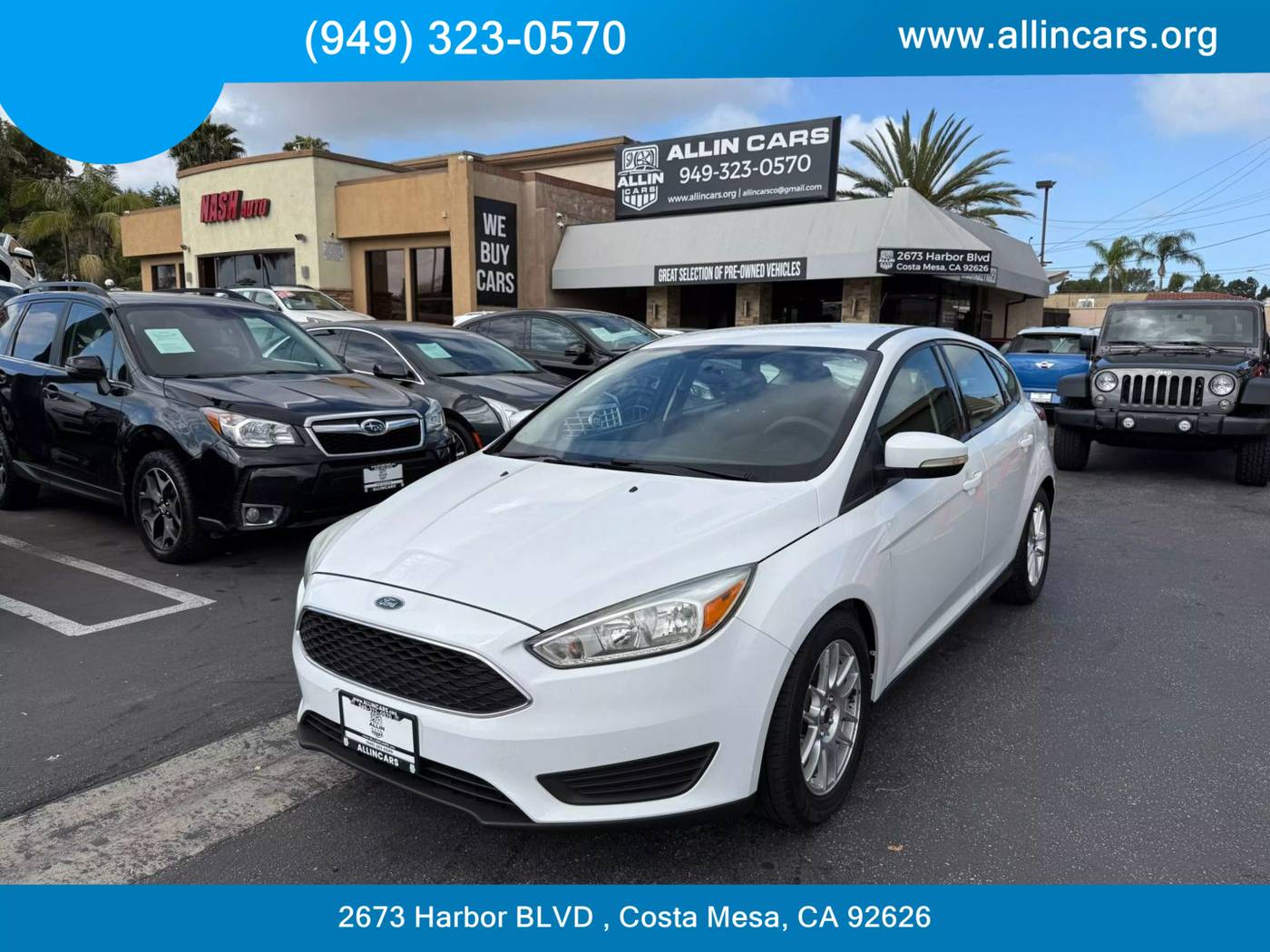 2017 Ford Focus SE — Hatchback — 89,328 mi — Costa Mesa, CA