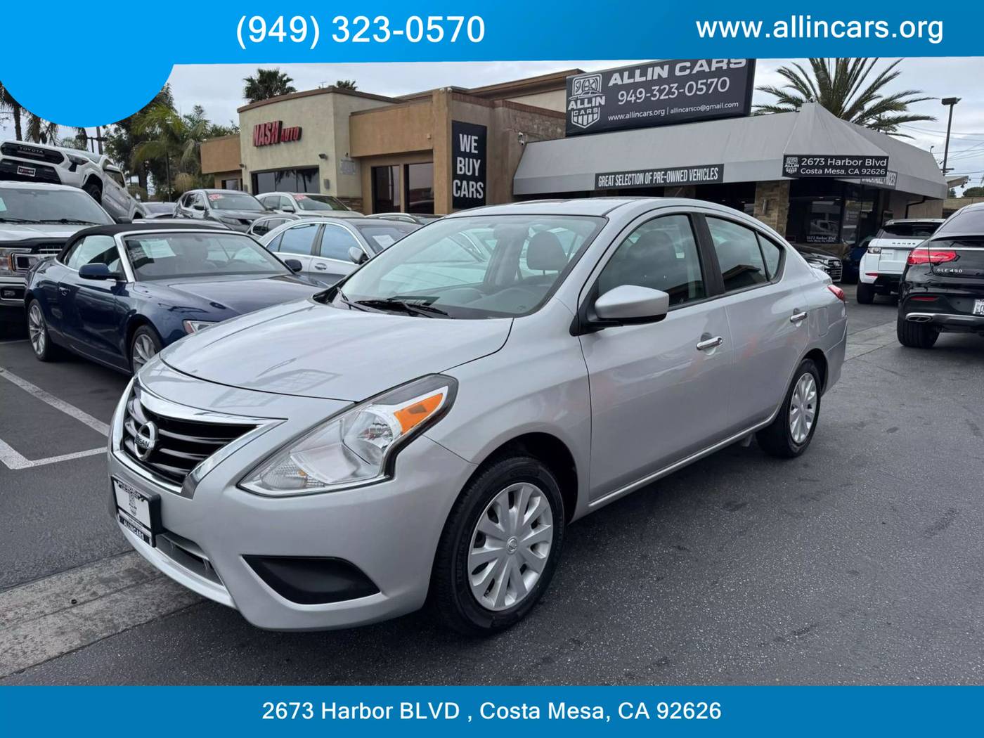 2018 Nissan Versa SV — Sedan — 86,555 mi — Costa Mesa, CA