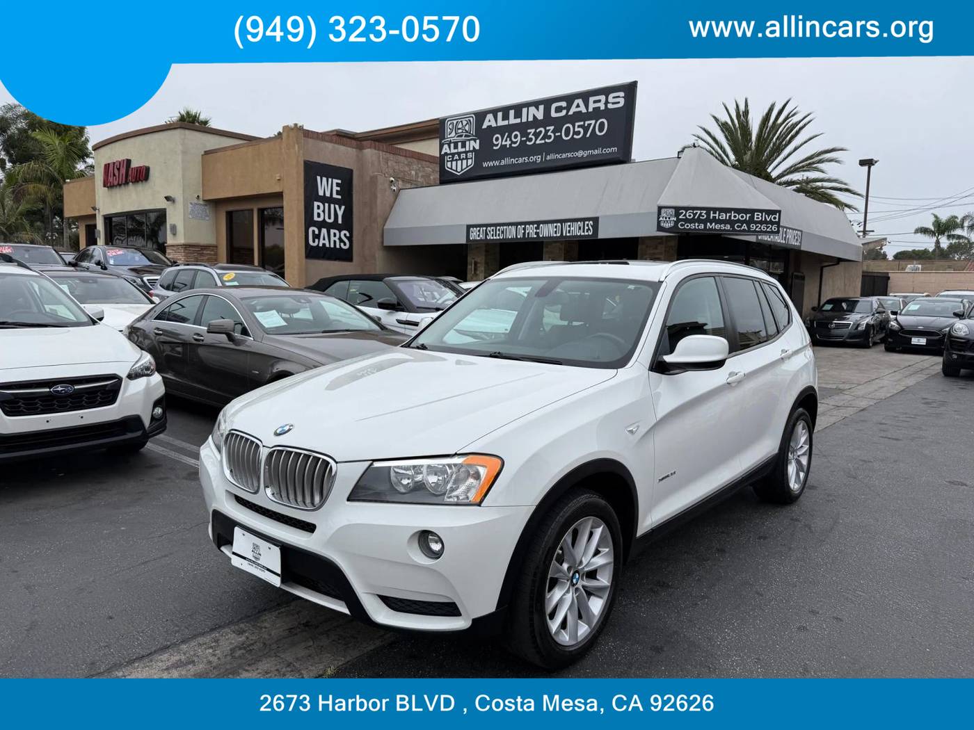 2013 BMW X3 28i — SUV — 85,190 mi — Costa Mesa, CA