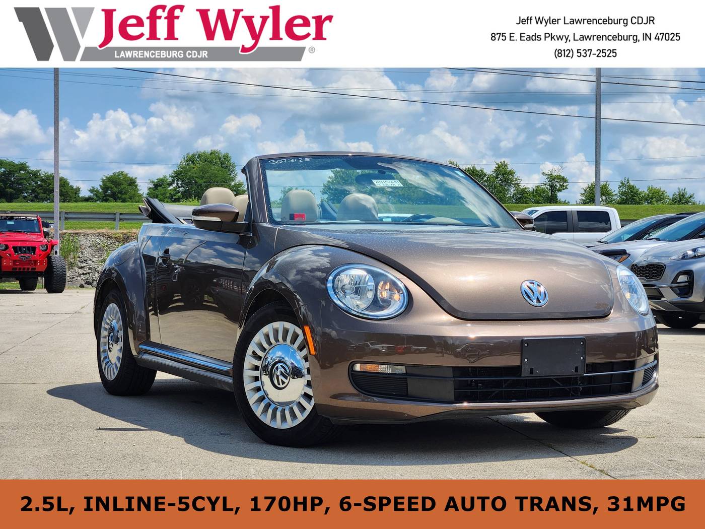 2013 Volkswagen Beetle 2.5 — Convertible — 71,092 mi — Lawrenceburg, IN