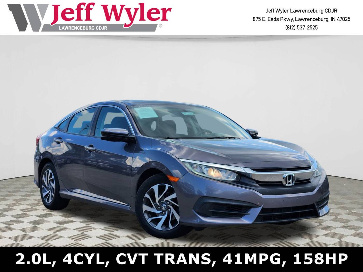 2016 Honda Civic EX — Sedan — 76,902 mi — Lawrenceburg, IN