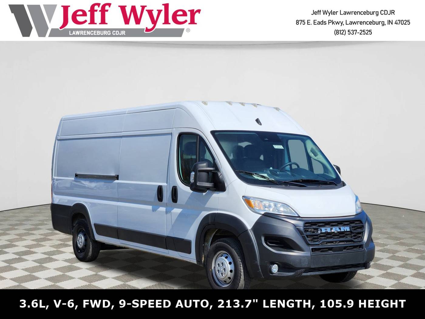 2023 Ram ProMaster Cargo Van 3500 — Cargo Van — 74,886 mi — Lawrenceburg, IN