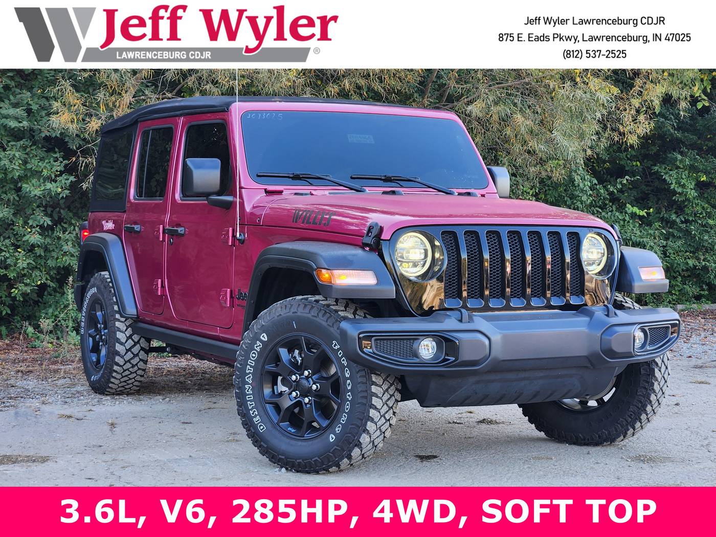 2022 Jeep Wrangler Willys — SUV — 33,283 mi — Lawrenceburg, IN