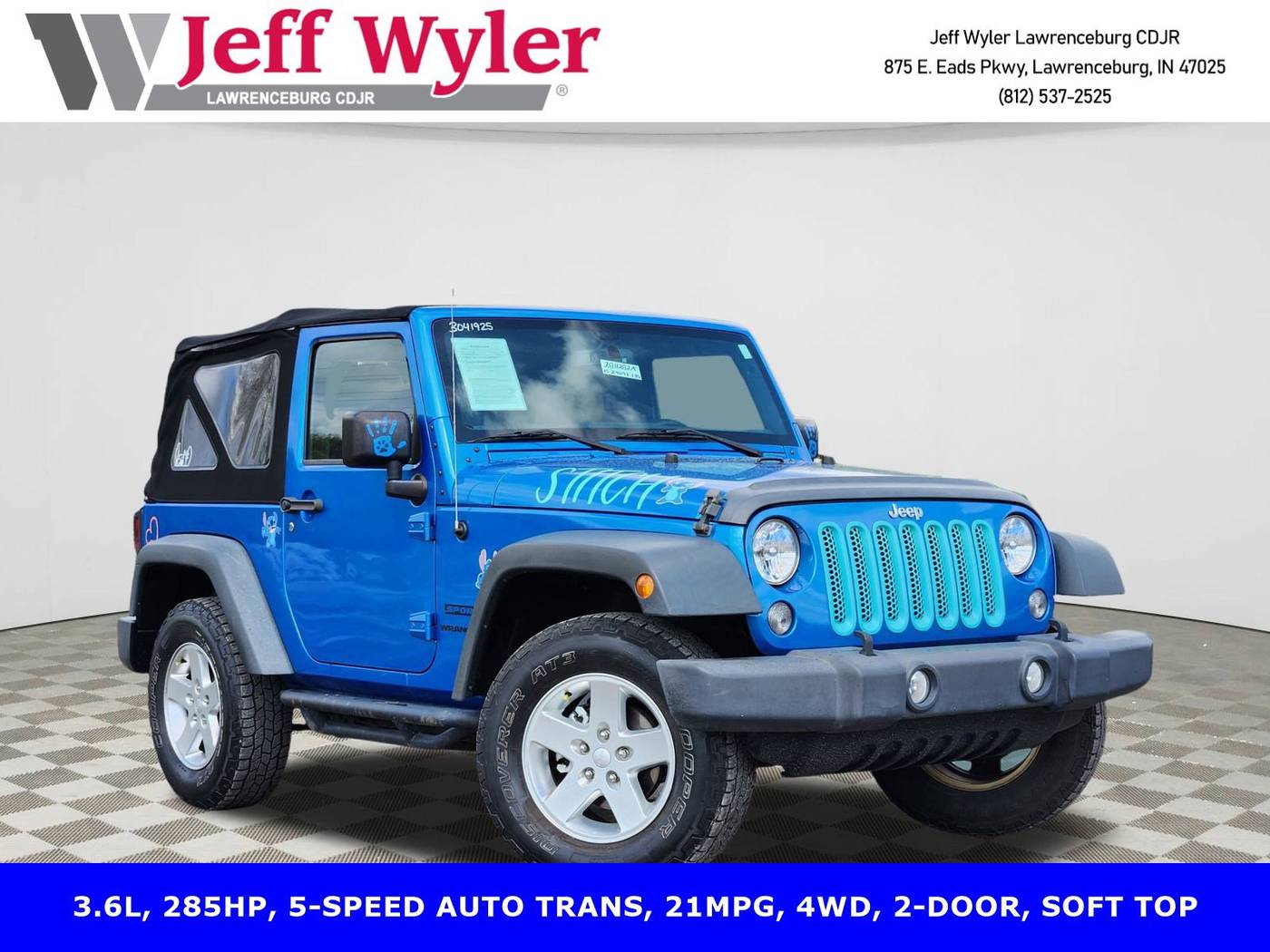 2015 Jeep Wrangler Sport — SUV — 135,500 mi — Lawrenceburg, IN