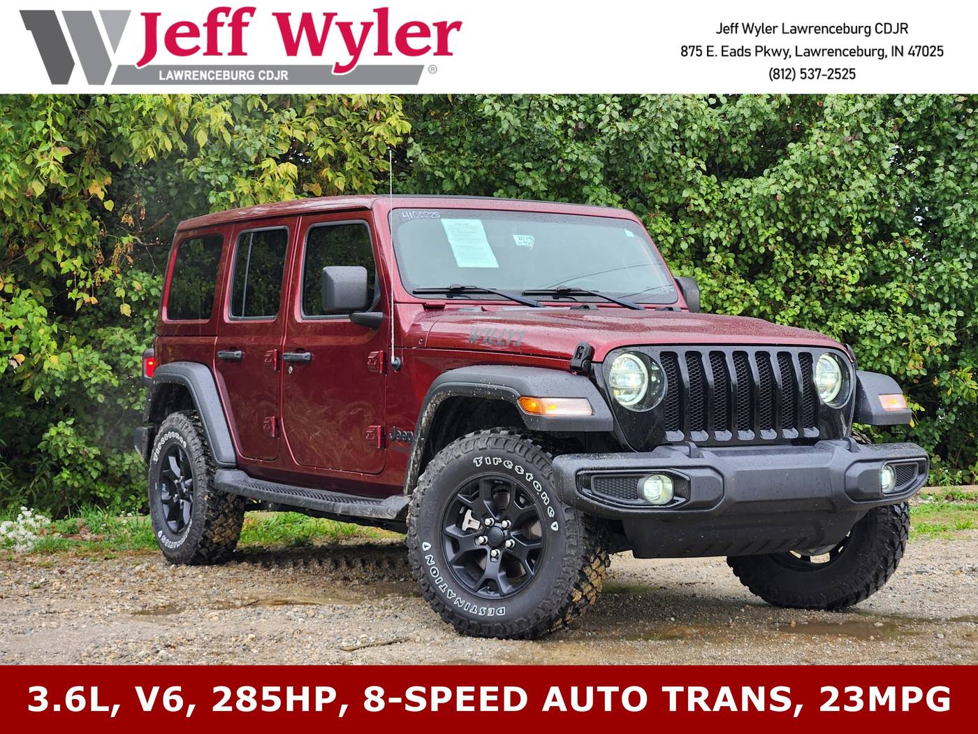 2022 Jeep Wrangler Willys — SUV — 53,065 mi — Lawrenceburg, IN