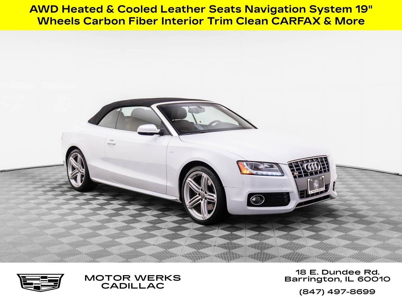 2012 Audi S5 Premium Plus — Convertible — 75,883 mi — Barrington, IL