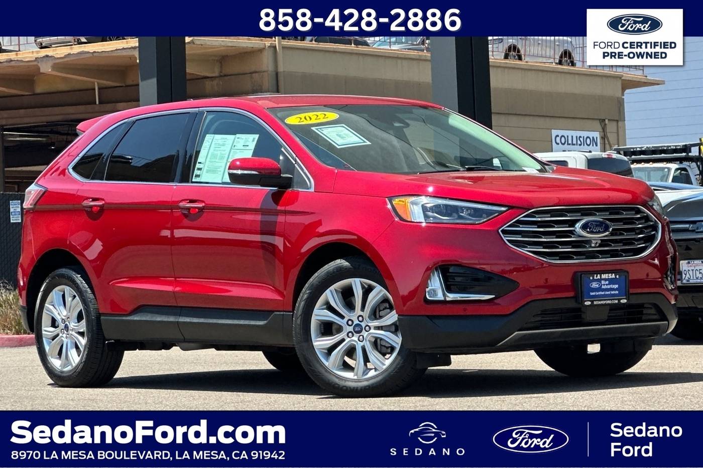 2022 Ford Edge Titanium — SUV — 21,849 mi — LA MESA, CA