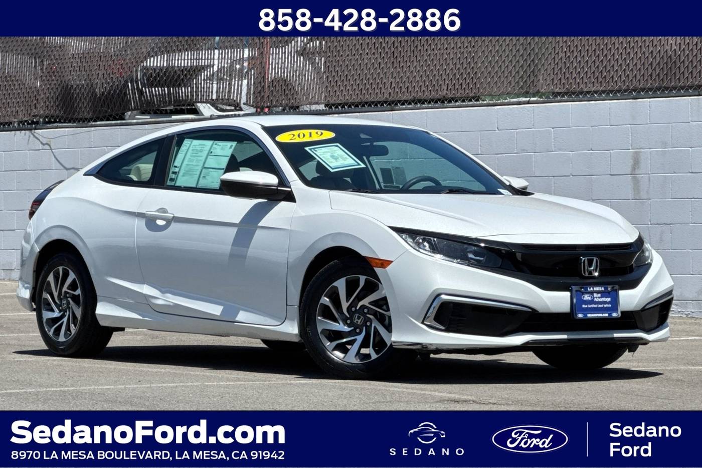 2019 Honda Civic LX — Coupe — 38,565 mi — LA MESA, CA