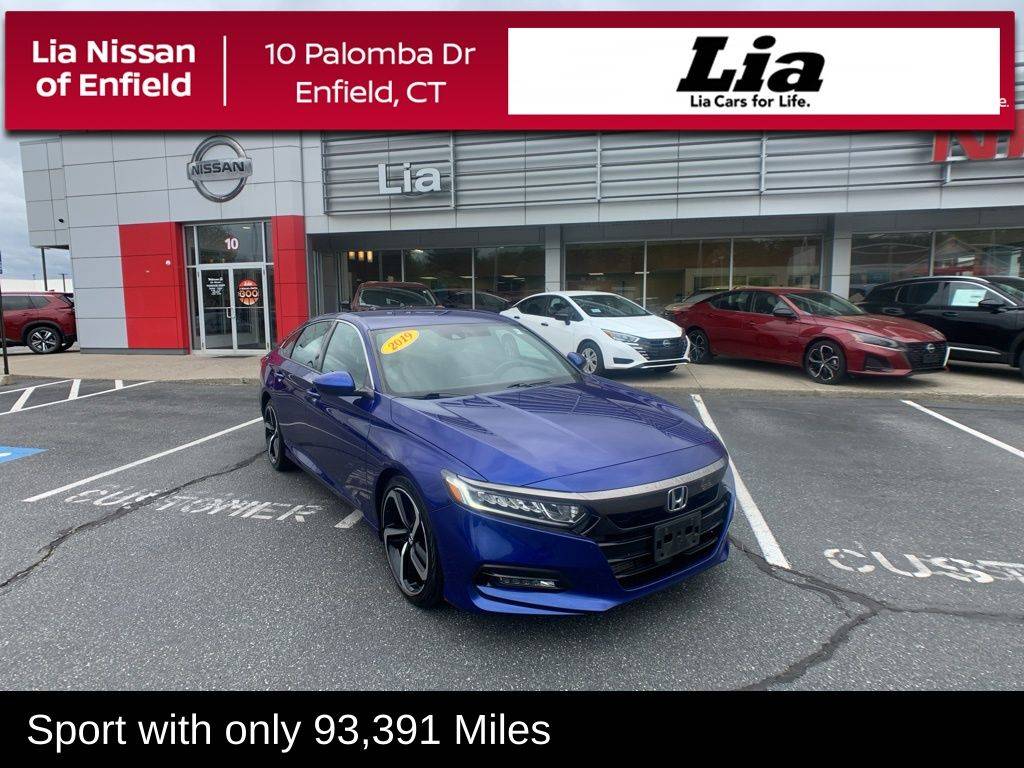 2019 Honda Accord Sport — Sedan — 93,388 mi — Enfield, CT