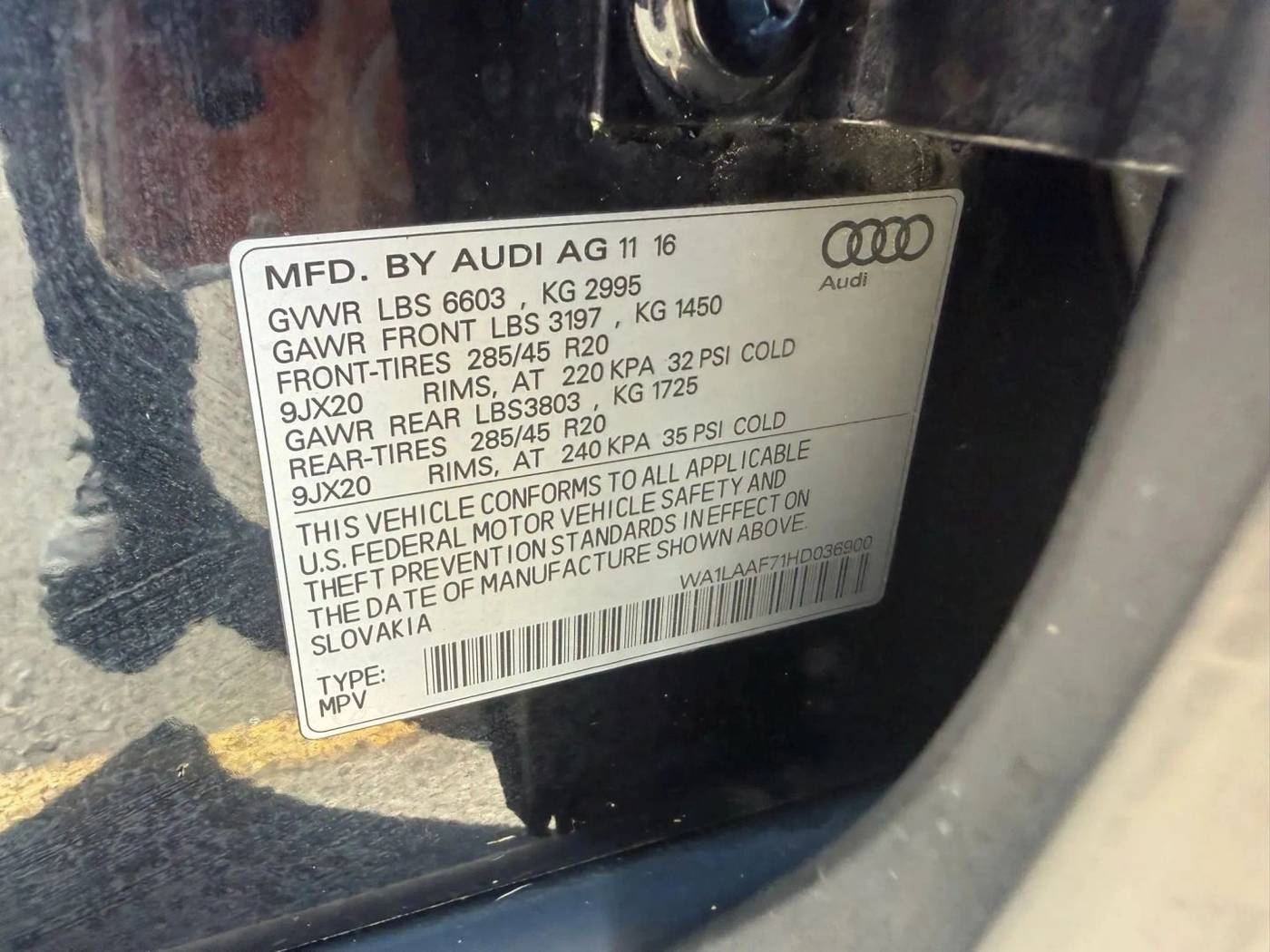 2017 Audi Q7 Premium Plus — SUV — 84,477 mi — Mountain Lakes, NJ