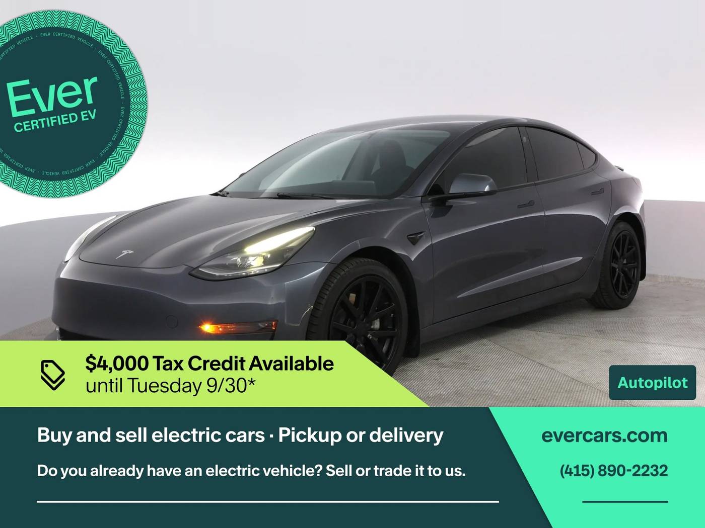 2022 Tesla Model 3 Standard Range Plus — Sedan — 58,142 mi — San Francisco, CA
