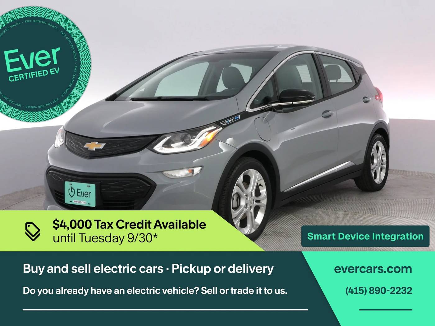 2020 Chevrolet Bolt EV LT — Hatchback — 34,314 mi — San Francisco, CA