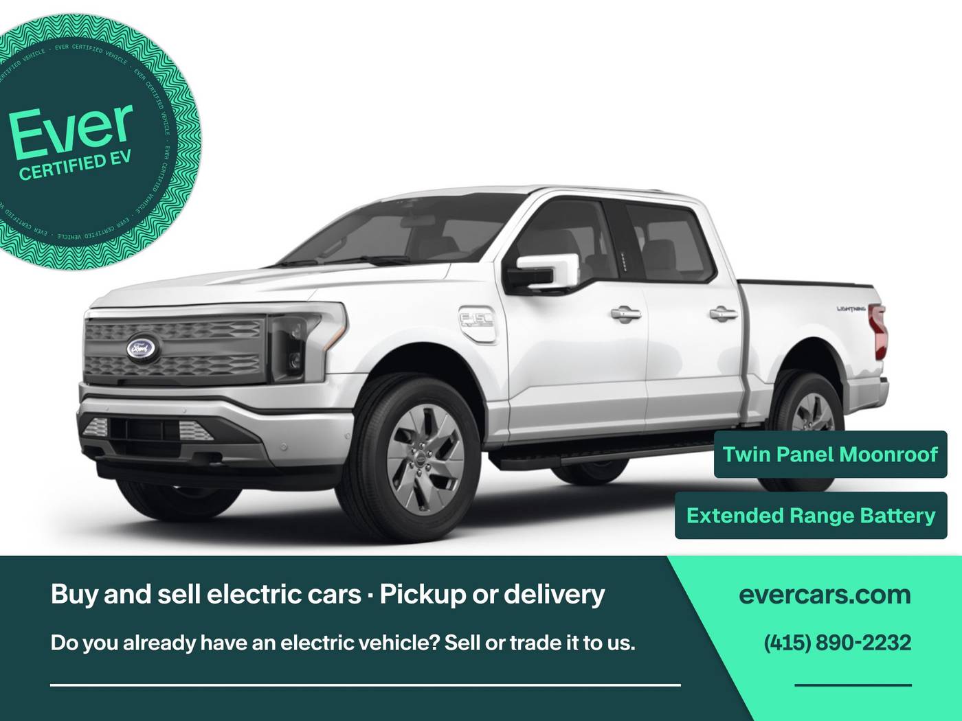2022 Ford F-150 Lightning LARIAT — Pickup Truck — 46,524 mi — San Francisco, CA