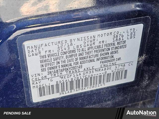 2019 Nissan Sentra S — Sedan — 47,496 mi — Hardeeville, SC