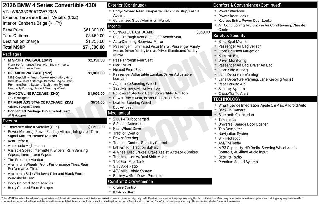 2026 BMW 4 Series 430i — Convertible — 2,554 mi — Los Angeles, CA