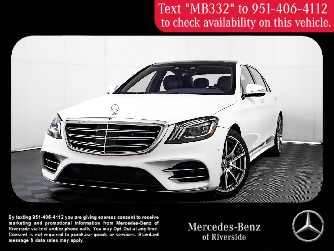 2019 Mercedes-Benz S-Class S 560 — Sedan — 76,510 mi — Riverside, CA