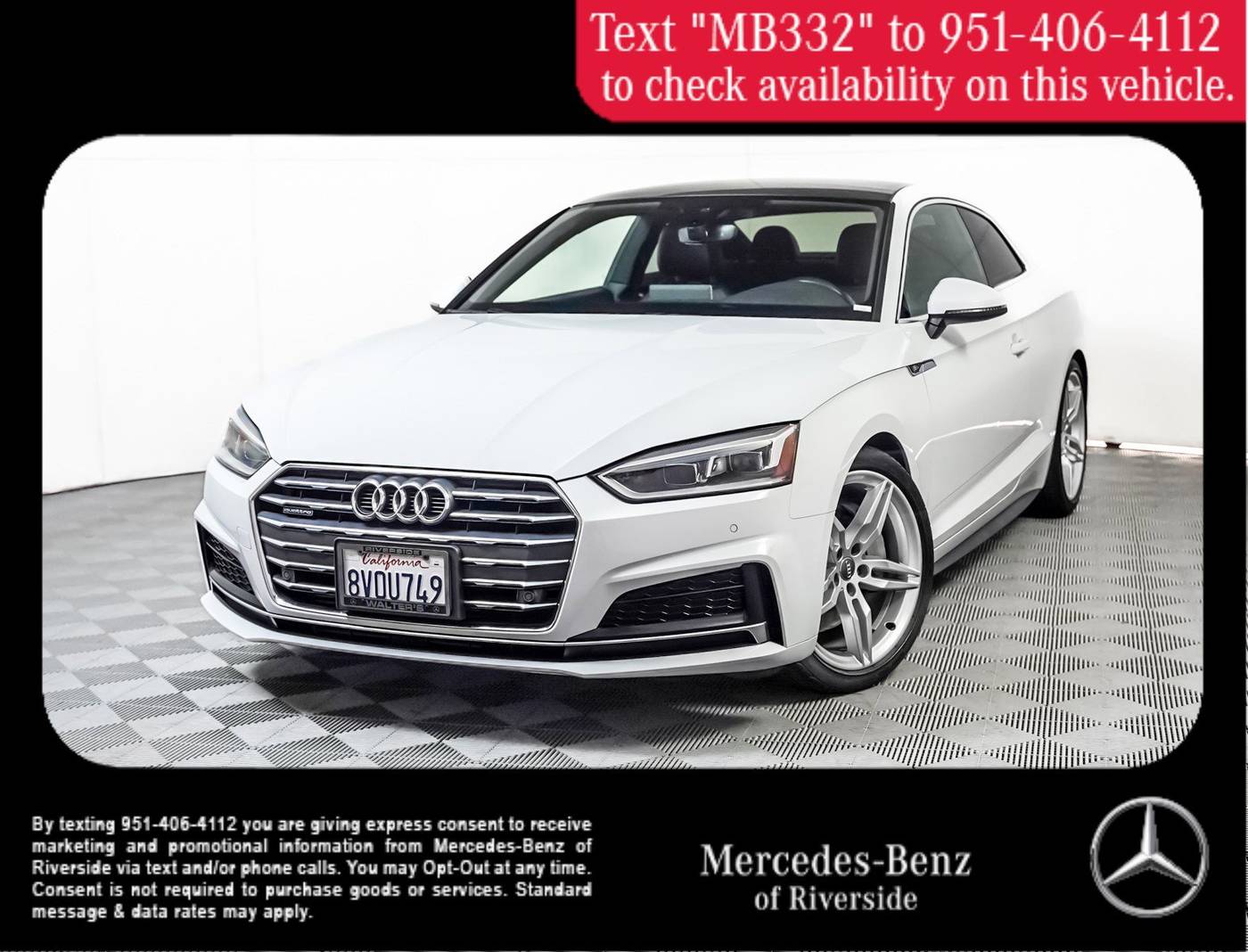 2018 Audi A5 Premium Plus — Coupe — 79,634 mi — Riverside, CA
