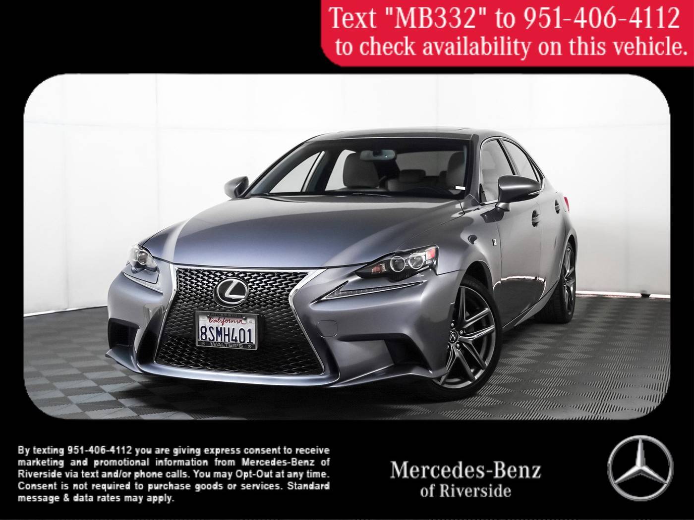 2015 Lexus IS IS 250 — Sedan — 108,688 mi — Riverside, CA