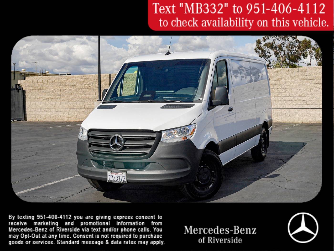 2026 Mercedes-Benz Sprinter Cargo Van 2500 — Cargo Van — 3,804 mi — Riverside, CA