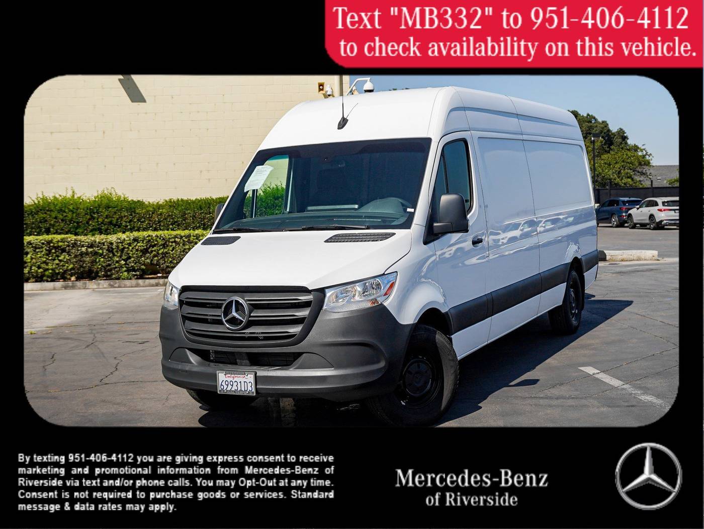 2024 Mercedes-Benz Sprinter Cargo Van 2500 — Cargo Van — 2,284 mi — Riverside, CA