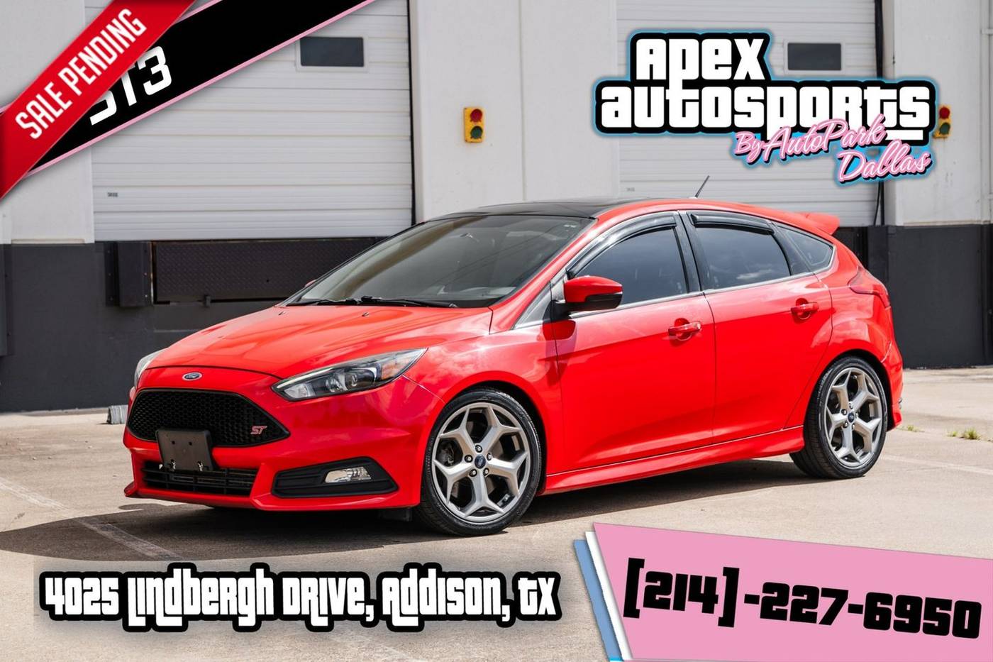 2015 Ford Focus ST — Hatchback — 62,200 mi — Addison, TX
