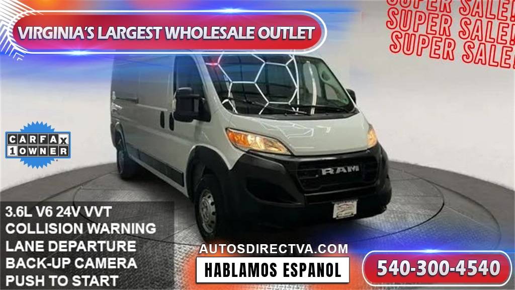 2023 Ram ProMaster Cargo Van 2500 — Cargo Van — 39,209 mi — Fredericksburg, VA