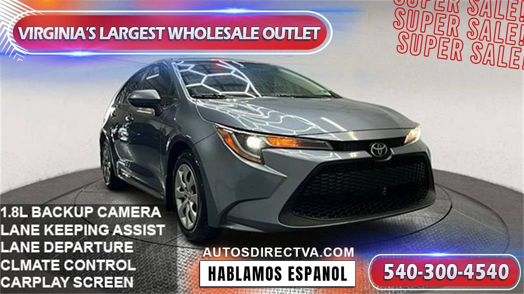 2022 Toyota Corolla LE — Sedan — 68,623 mi — Fredericksburg, VA