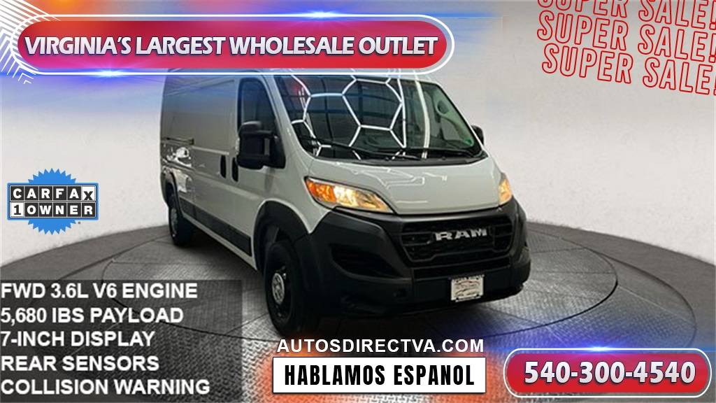 2023 Ram ProMaster Cargo Van 2500 — Cargo Van — 19,700 mi — Fredericksburg, VA
