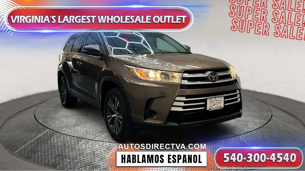 2019 Toyota Highlander LE V6 — SUV — 103,960 mi — Fredericksburg, VA