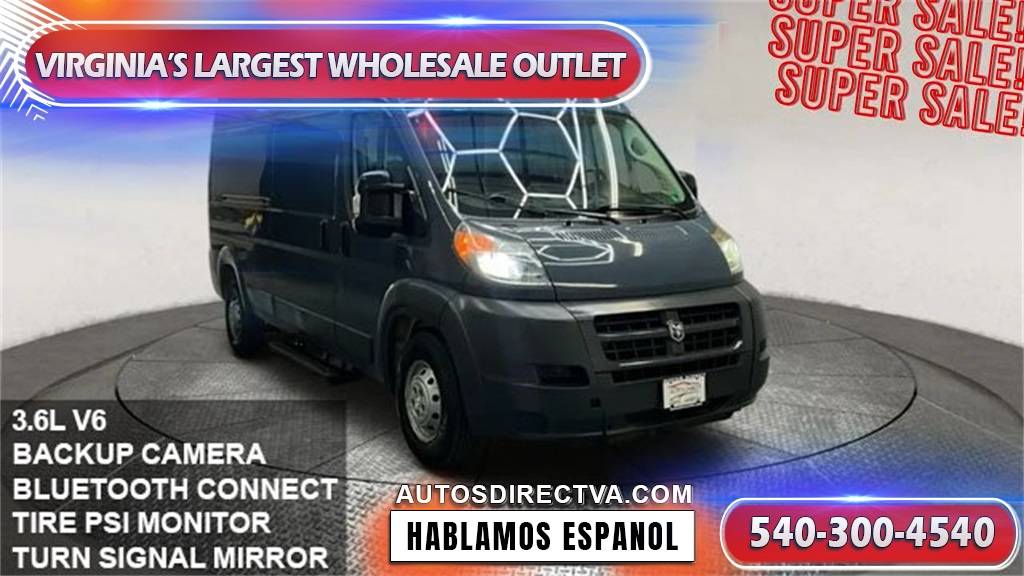 2018 Ram ProMaster Cargo Van 2500 — Cargo Van — 74,866 mi — Fredericksburg, VA