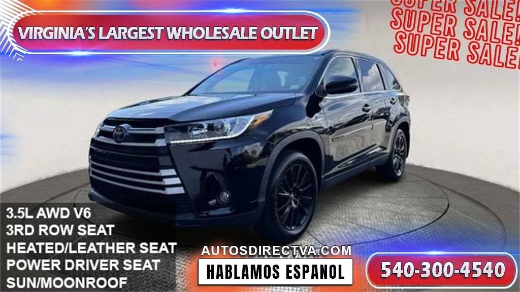 2019 Toyota Highlander SE V6 — SUV — 95,703 mi — Fredericksburg, VA