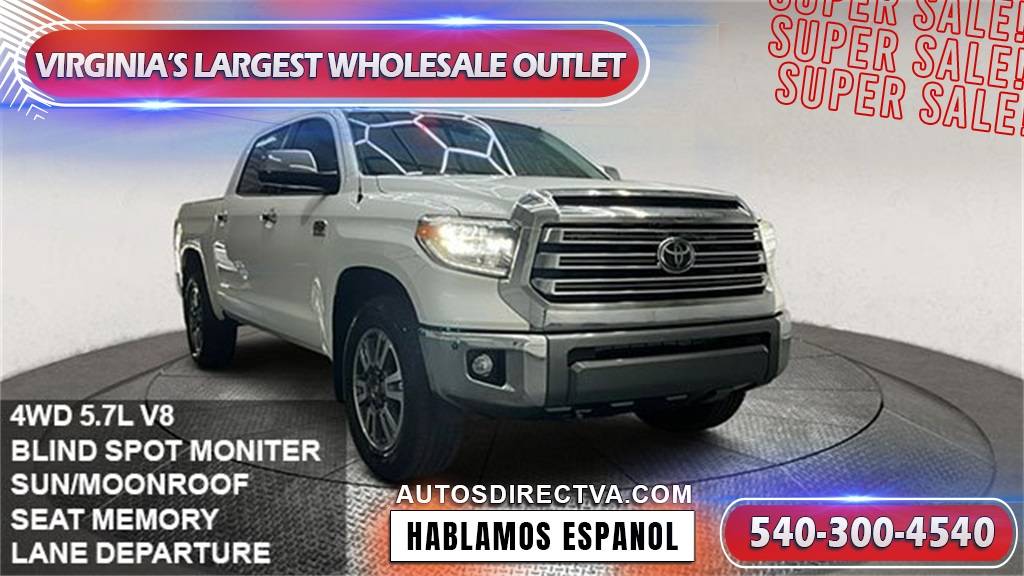2019 Toyota Tundra SR5 — Pickup Truck — 109,796 mi — Fredericksburg, VA