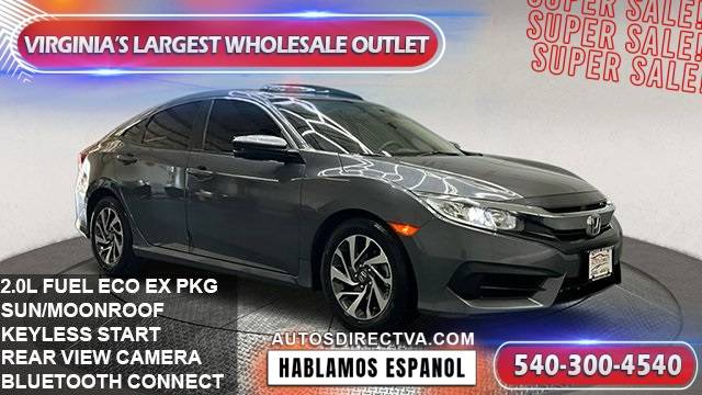 2018 Honda Civic EX — Sedan — 94,861 mi — Fredericksburg, VA