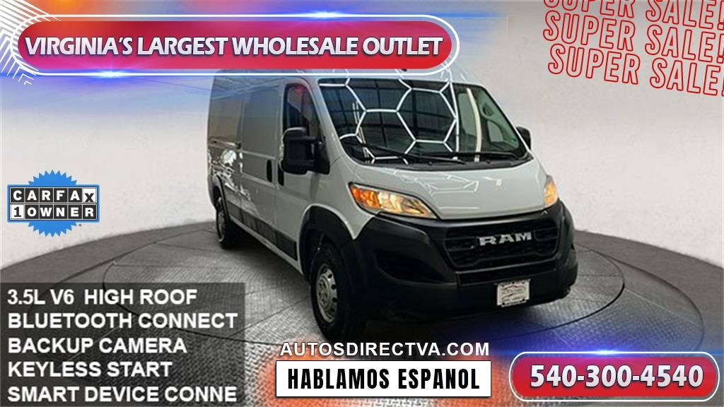 2023 Ram ProMaster Cargo Van 2500 — Cargo Van — 26,186 mi — Fredericksburg, VA
