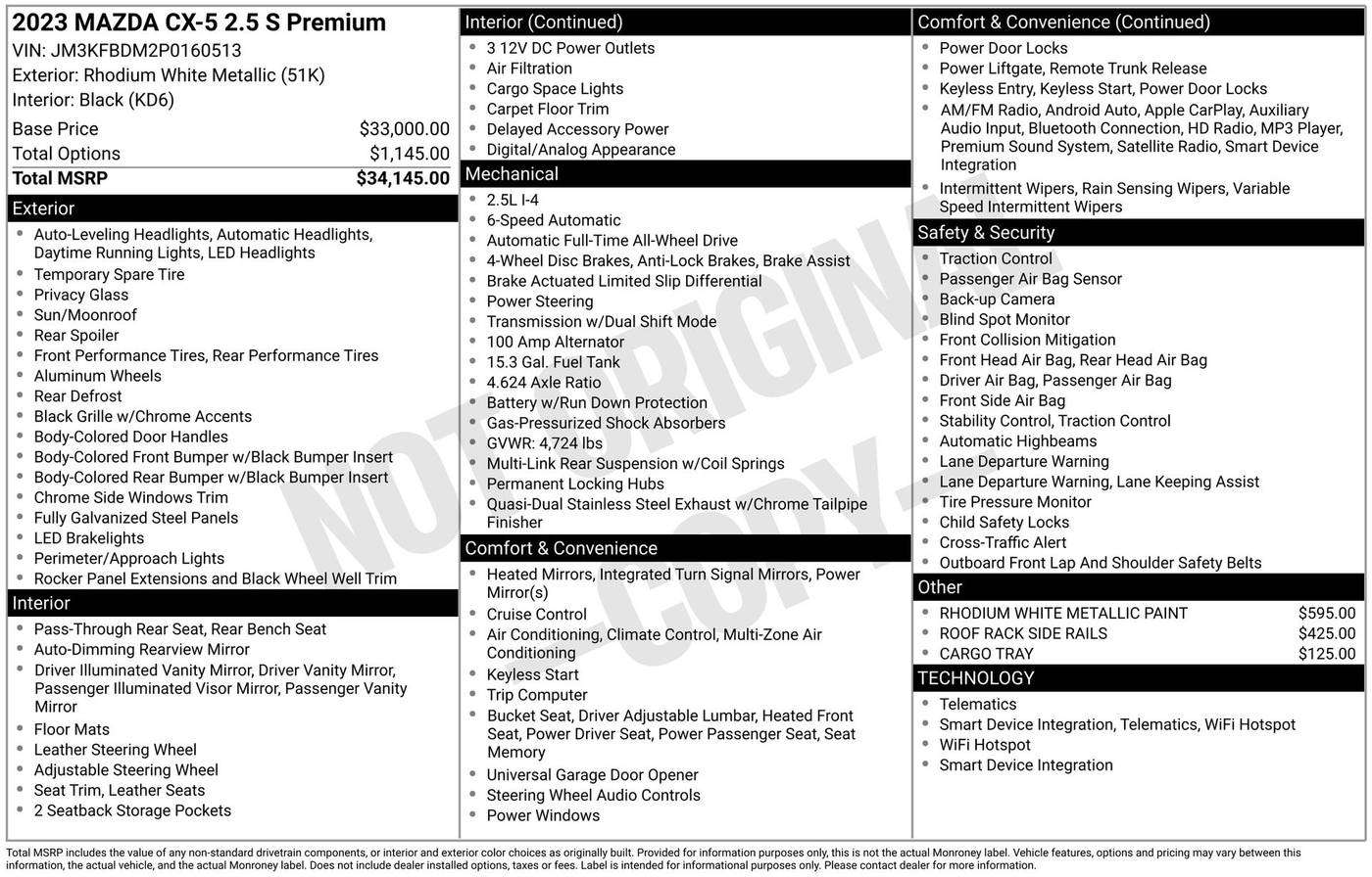 2023 Mazda CX-5 2.5 S Premium — SUV — 42,789 mi — Thousand Oaks, CA