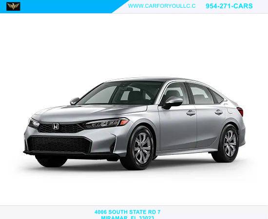 2025 Honda Civic LX — Sedan — 3,800 mi — Miramar, FL