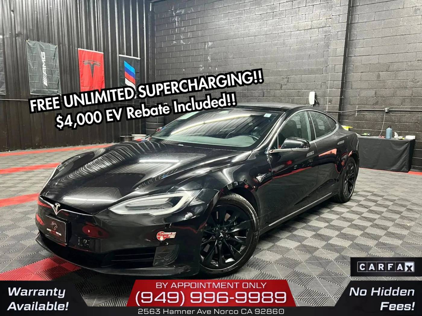 2016 Tesla Model S 75 — Hatchback — 60,959 mi — Norco, CA